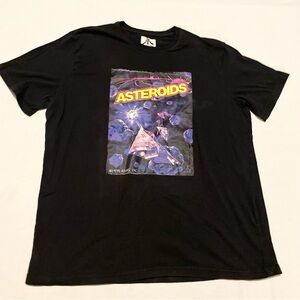 Atari Asteroids Graphic T-Shirt XL Black Retro Arcade Gaming 1979 Box Art